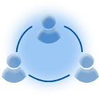 Icono de conexión y transformación